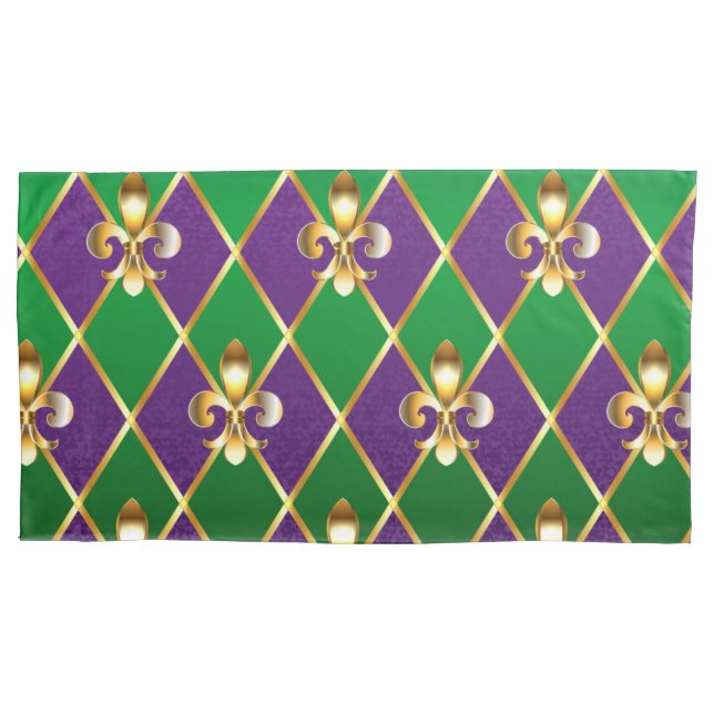 Jewellery Background Mardi Gras Pillowcase (Front)