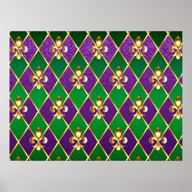 Jewellery Background Mardi Gras Poster (Front)