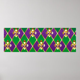 Jewellery Background Mardi Gras Poster
