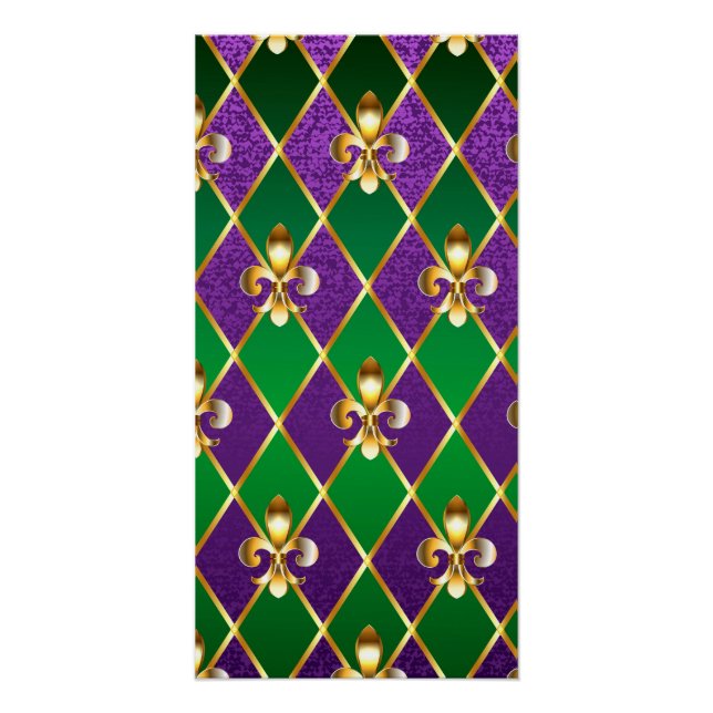 Jewellery Background Mardi Gras Poster (Front)