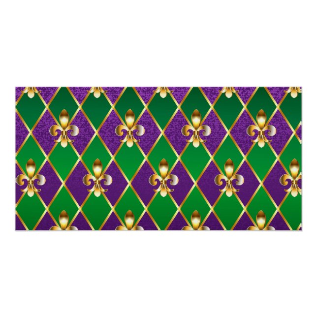 Jewellery Background Mardi Gras Poster (Front)