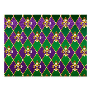 Jewellery Background Mardi Gras Poster