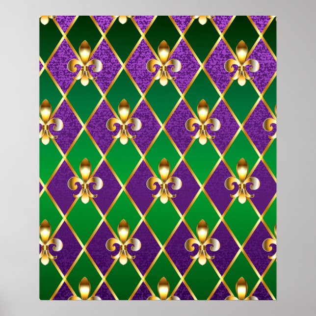 Jewellery Background Mardi Gras Poster (Front)