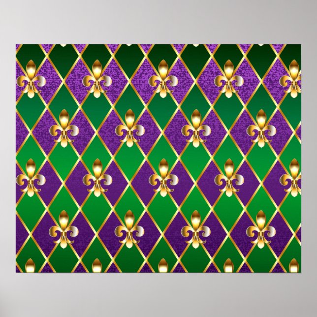 Jewellery Background Mardi Gras Poster (Front)