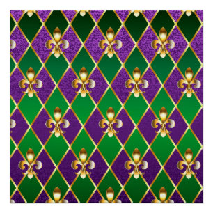 Jewellery Background Mardi Gras Poster