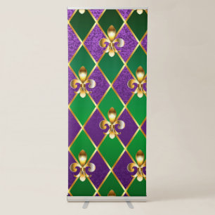 Jewellery Background Mardi Gras Retractable Banner
