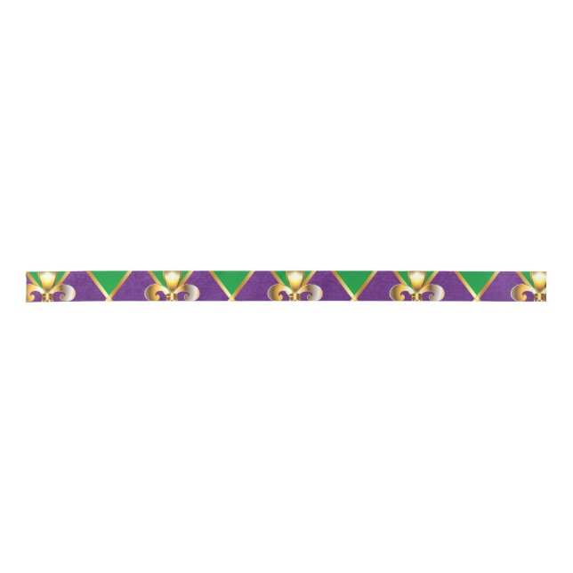 Jewellery Background Mardi Gras Satin Ribbon (Front)