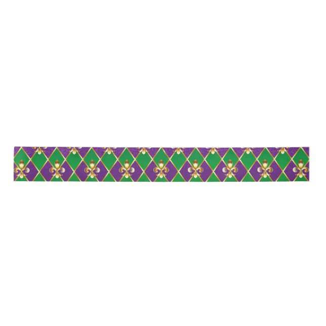 Jewellery Background Mardi Gras Satin Ribbon (Front)