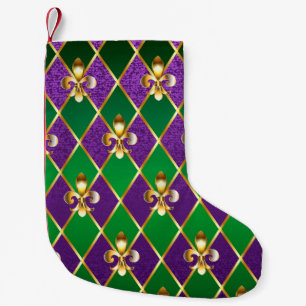Jewellery Background Mardi Gras Small Christmas Stocking
