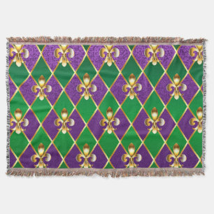 Jewellery Background Mardi Gras Throw Blanket