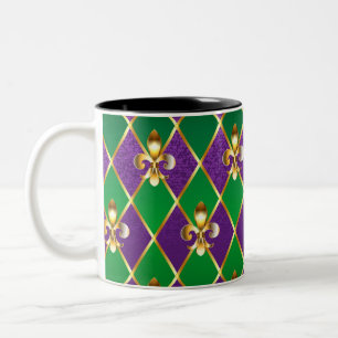 Jewellery Background Mardi Gras Two-Tone Coffee Mug