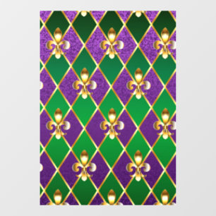 Jewellery Background Mardi Gras Window Cling