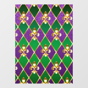 Jewellery Background Mardi Gras Window Cling