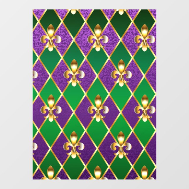 Jewellery Background Mardi Gras Window Cling (Sheet)