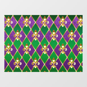 Jewellery Background Mardi Gras Window Cling