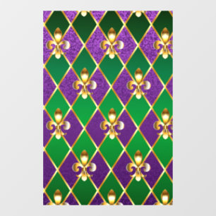 Jewellery Background Mardi Gras Window Cling