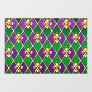 Jewellery Background Mardi Gras Window Cling