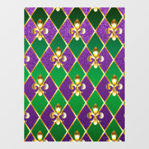 Jewellery Background Mardi Gras Window Cling