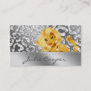 Jewellery Business Card Blonde Leopard Tanning