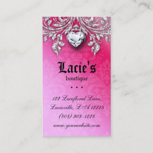 Jewellery Business Card Elegant Vintage Damask