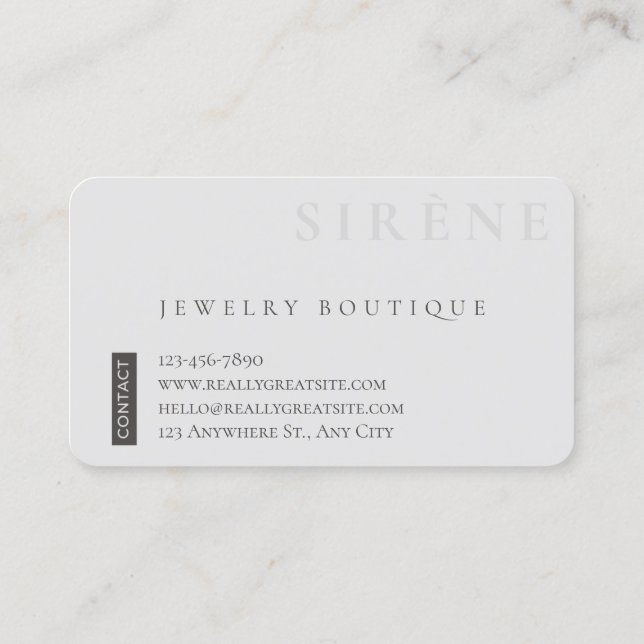 Jewellery Business Cards (Back)