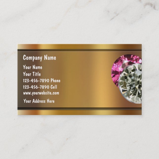Jewellery Business Cards (Front)