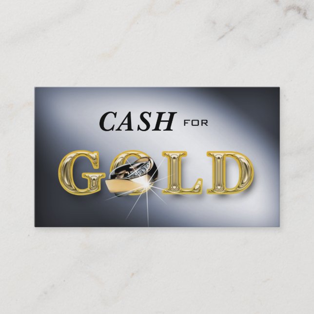 Jewellery Business Cards Cash for Gold Silver (Front)