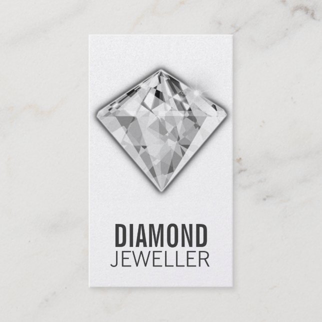 Jewellery Business Cards Diamond Platinum (Front)