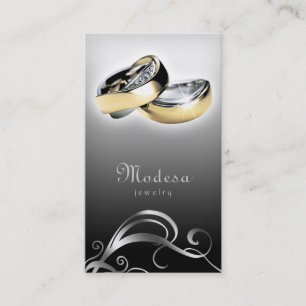 Jewellery Business Cards Engagement Rings Black G