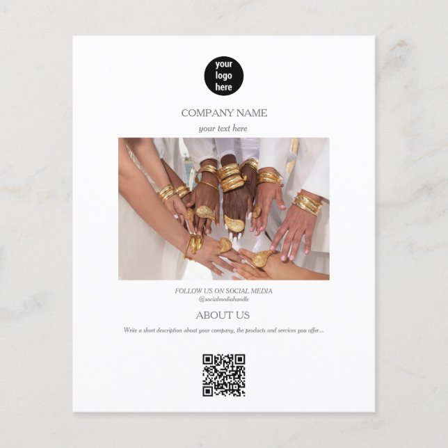 Jewellery Business Logo Promotional Advertising Flyer (Front)