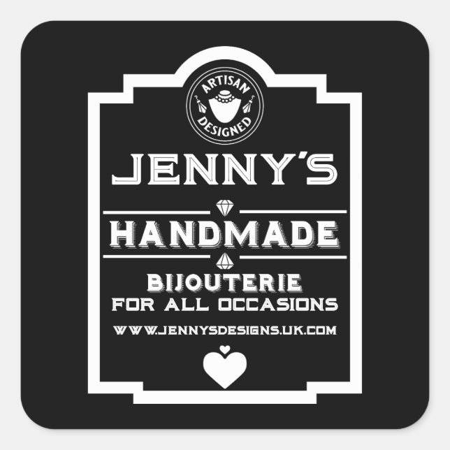 Jewellery Creator Square Sticker (Front)