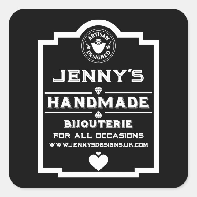 Jewellery Creator Square Sticker (Front)