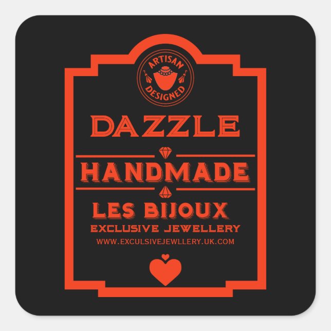 Jewellery Creator Square Sticker (Front)