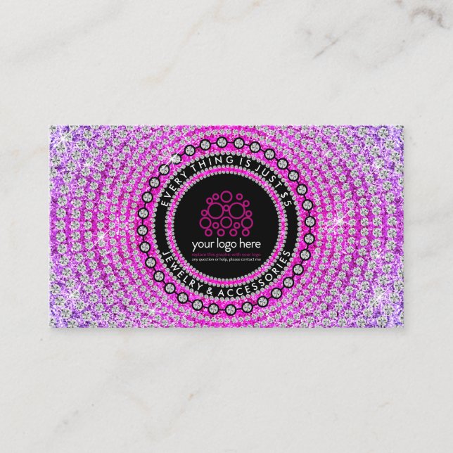 Jewellery Custom Logo Business Card (Front)