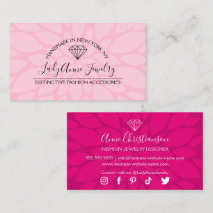 Jewellery Designer Boutique Diamond Beads Gems Business Card