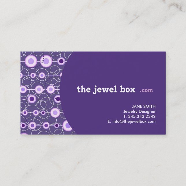 Jewellery Designer Business Cards (Front)