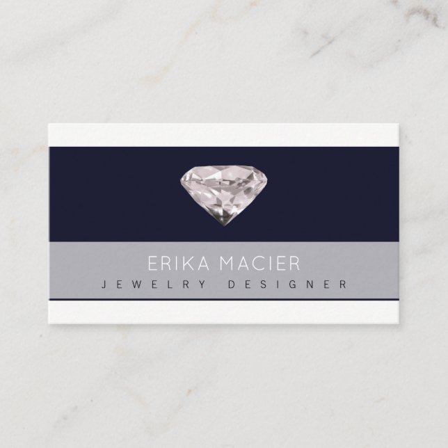 jewellery designer chic & elegant business card (Front)