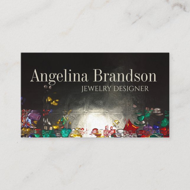 Jewellery Designer Colourful Diamond Style Card (Front)