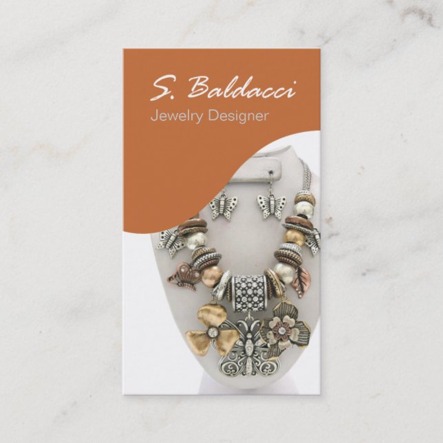 Jewellery Designer Custom Jeweller Business Card (Front)