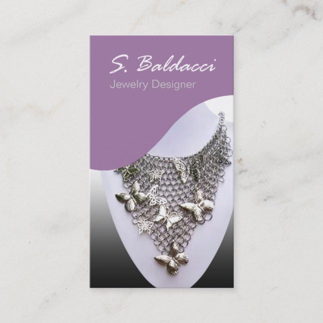 Jewellery Designer Custom Jeweller Business Card (Front)