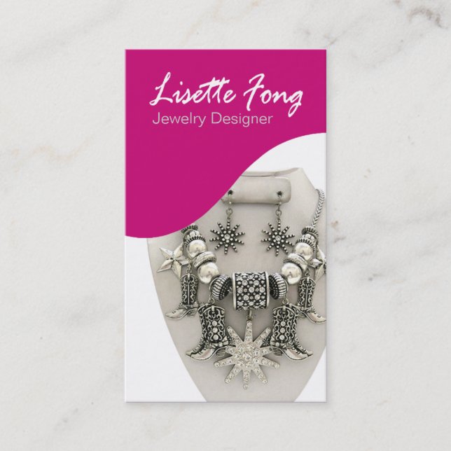 Jewellery Designer Custom Jeweller Business Card (Front)