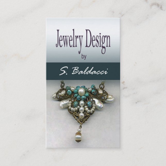 Jewellery Designer Custom Jeweller Business Card (Front)