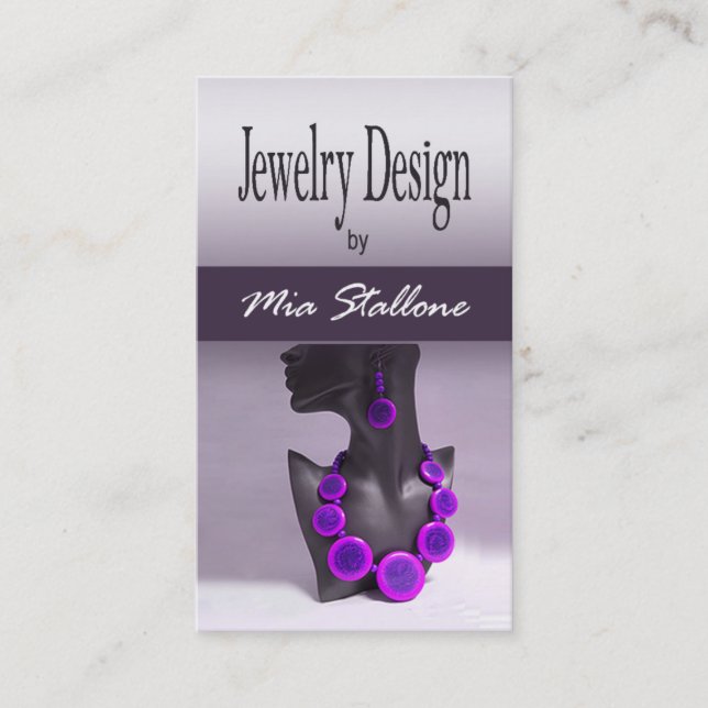 Jewellery Designer Custom Jeweller Business Card (Front)