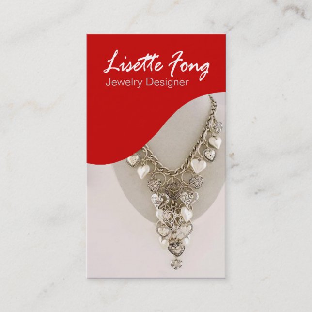 Jewellery Designer Custom Jeweller Business Card (Front)