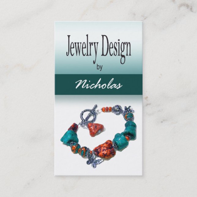 Jewellery Designer Custom Jeweller Business Card (Front)