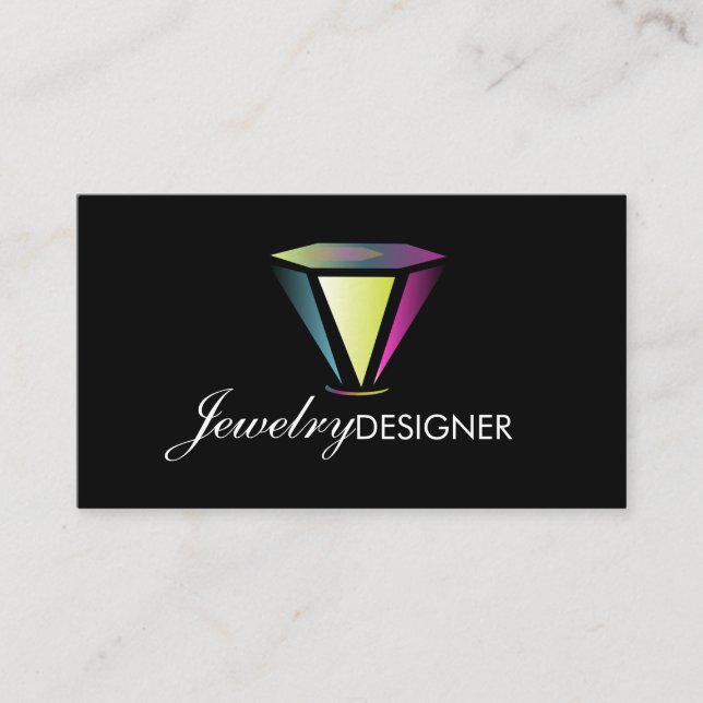 Jewellery Designer Gem Crystal Business Card (Front)