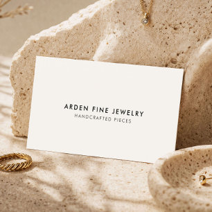 Jewellery Designer Minimalist Luxe Ivory Business Card