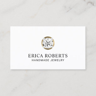 Jewellery Designer Modern Gold Diamond Jewellery Business Card