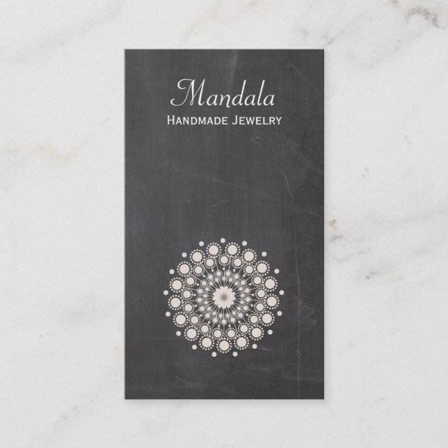 Jewellery Designer Rustic Lotus Flower Business Card (Front)