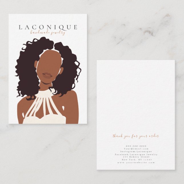 Jewellery Display | Girl Portraits | Abstract Business Card (Front/Back)